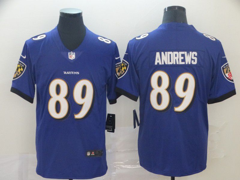 Men Baltimore Ravens #89 Andrews Purple Nike Vapor Untouchable Limited Playe NFL Jerseys